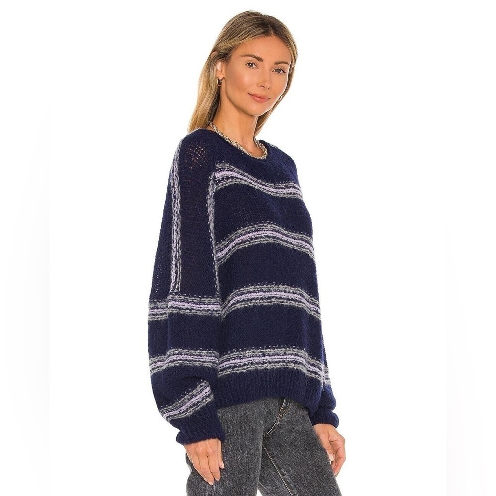 NWT Free People Striped Navy Blue Sweater sz XS